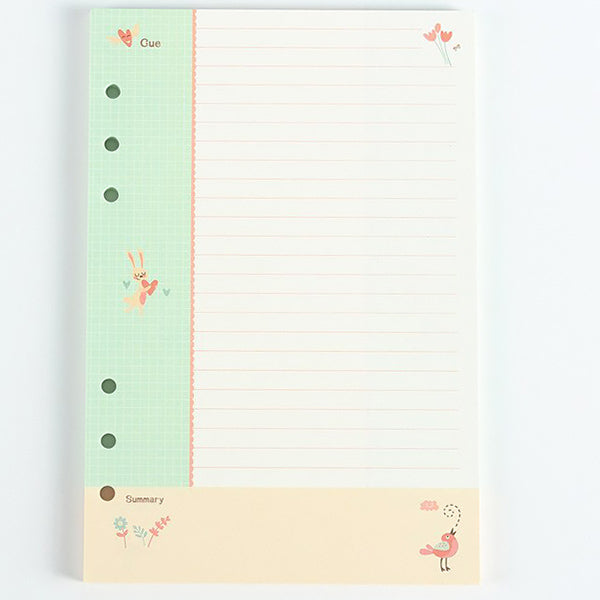 A5 Pastel Filler Paper for Spiral Notebook
