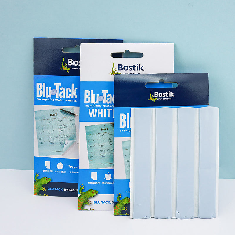 Bostick Blu Tack Reusable Adhesive Putty Blue / White 45g / 75g Pcs Set