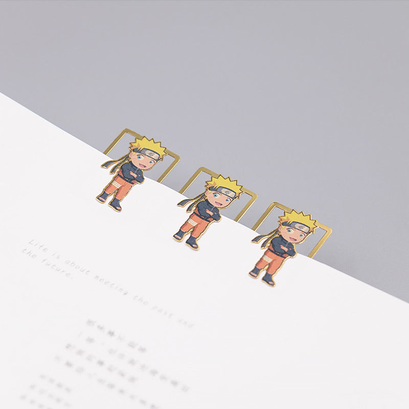 Cute Cartoon Character Metallic Bookmark 10 Pcs Pack, Naruto