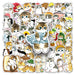 Cute Yellow Cats Stickers 50 Pcs Set