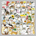 Cute Yellow Cats Stickers 50 Pcs Set