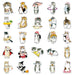 Cute Yellow Cats Stickers 50 Pcs Set