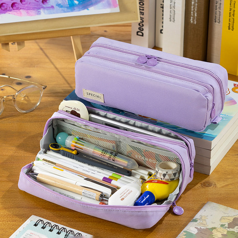 Flip Drawer Double Sided Zipper Pencil Case