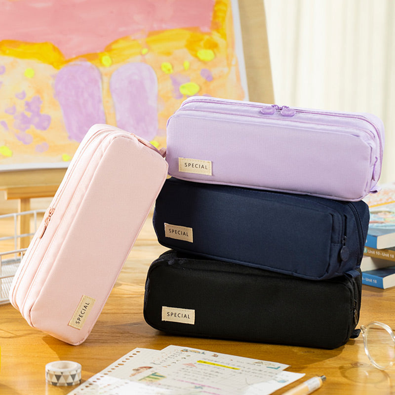 Flip Drawer Double Sided Zipper Pencil Case