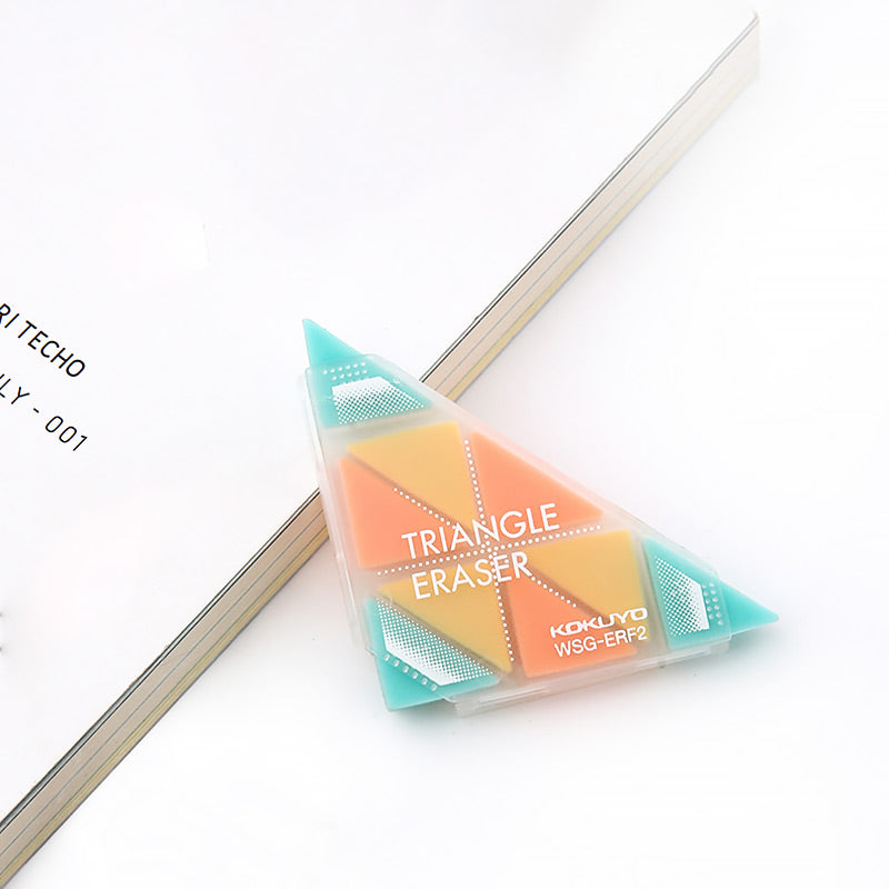 KOKUYO Triangle Eraser Pastel Cookies Colors 2 Pcs Pack