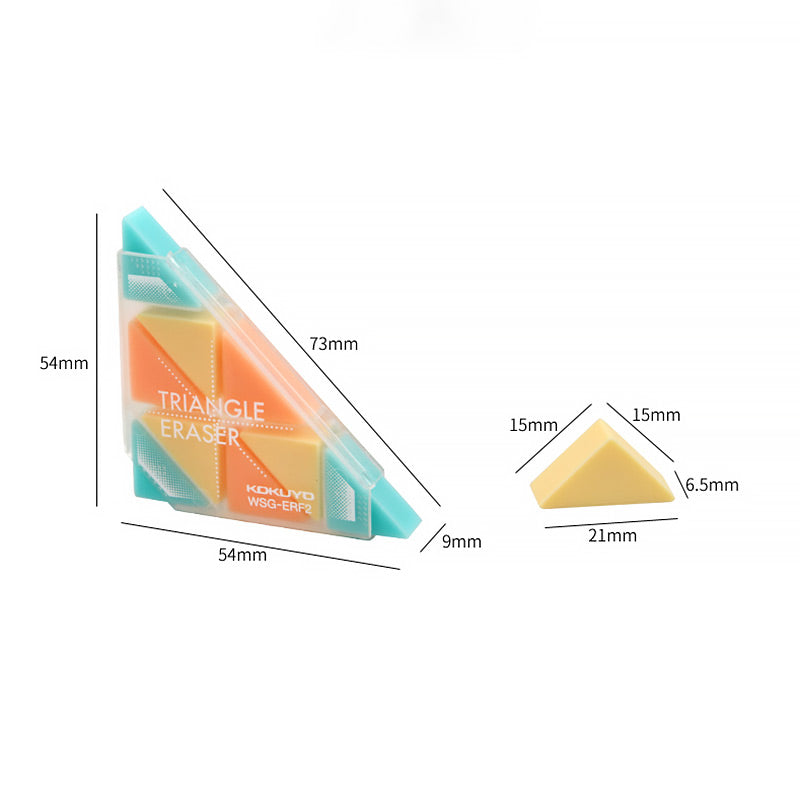 KOKUYO Triangle Eraser Pastel Cookies Colors 2 Pcs Pack