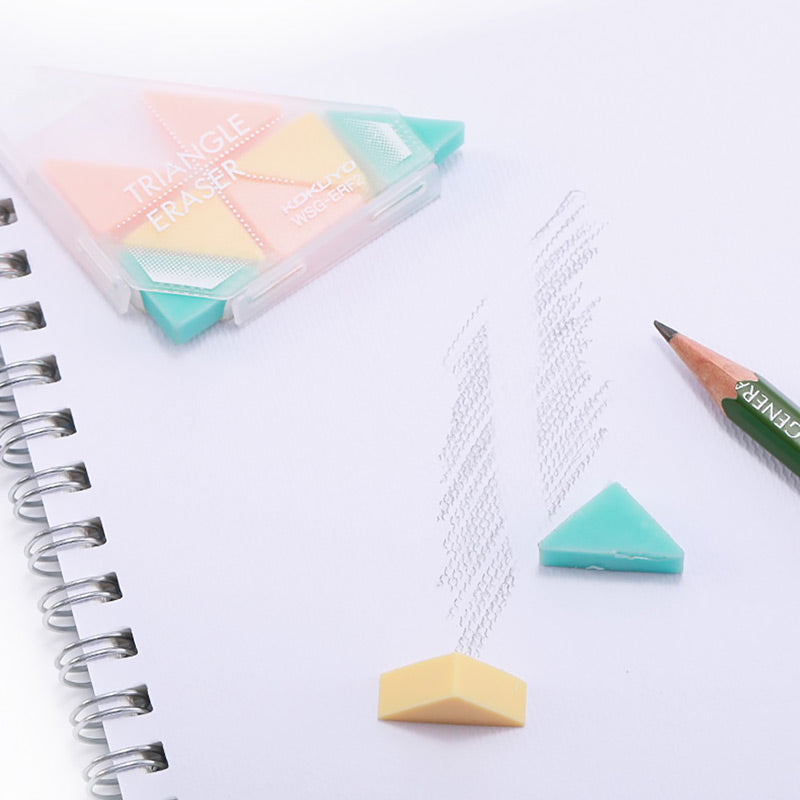 KOKUYO Triangle Eraser Pastel Cookies Colors 2 Pcs Pack