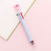 Kawaii Multicolor Ballpoint Pens 6-in-1, Pig / Pale Blue