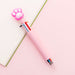 Kawaii Multicolor Ballpoint Pens 6-in-1, Paw / Pink