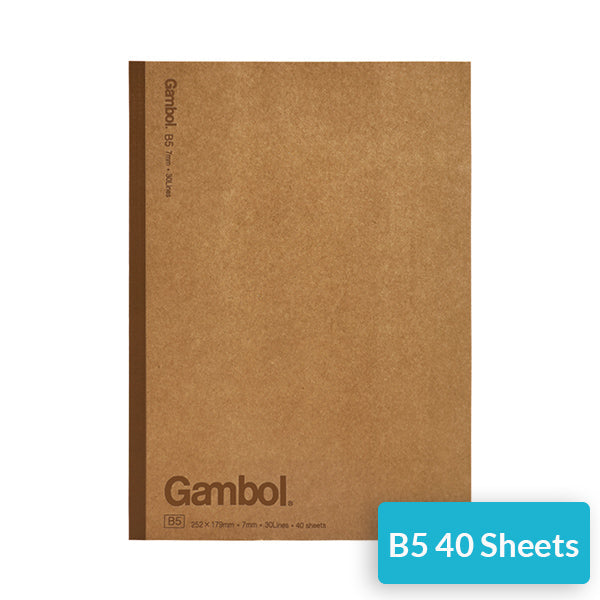 KOKUYO Gambol Lined Kraft Paper Cover Notebook A5/B5 Pack