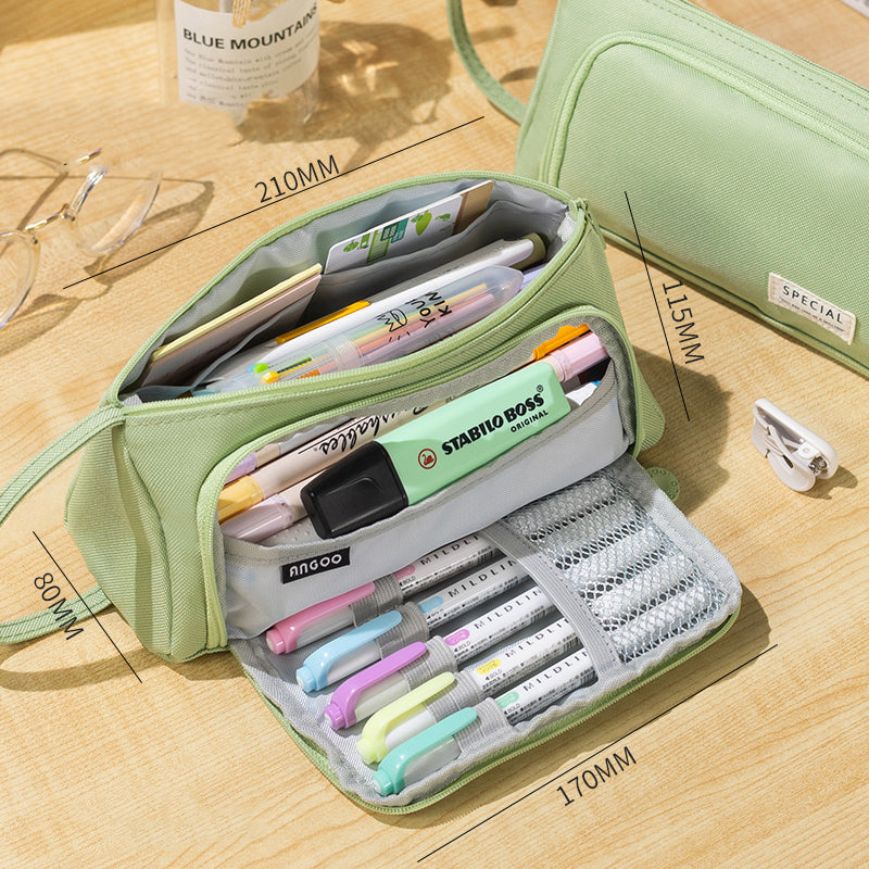 Japanese Pencil Case Student Stationery Bag Creative Large