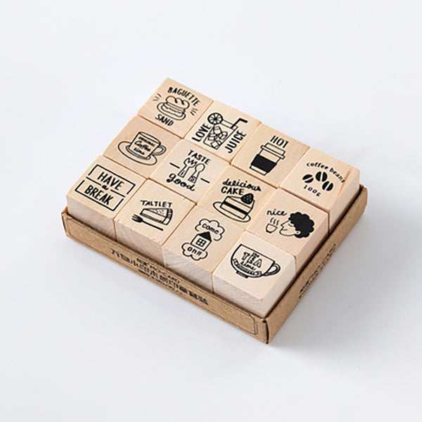 LifeStyle Wooden Stamp Set