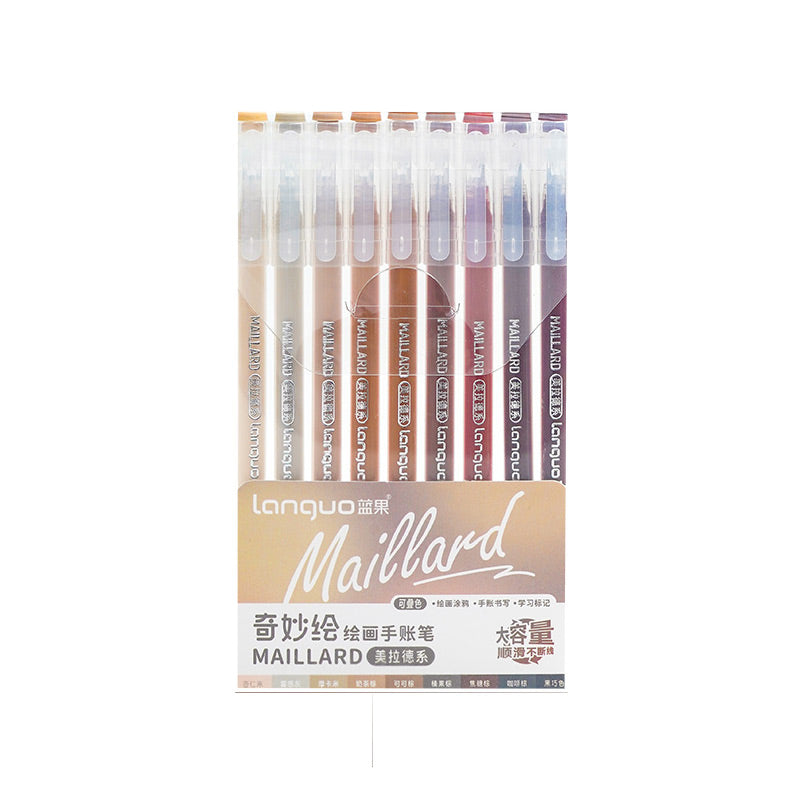 Languo Morandi Multiple Color 0.5mm Gel Pen 6 / 9 Pcs Set