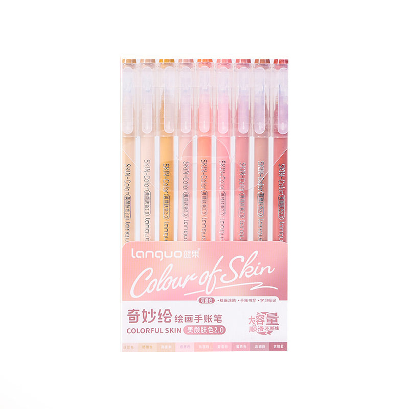 Languo Morandi Multiple Color 0.5mm Gel Pen 6 / 9 Pcs Set