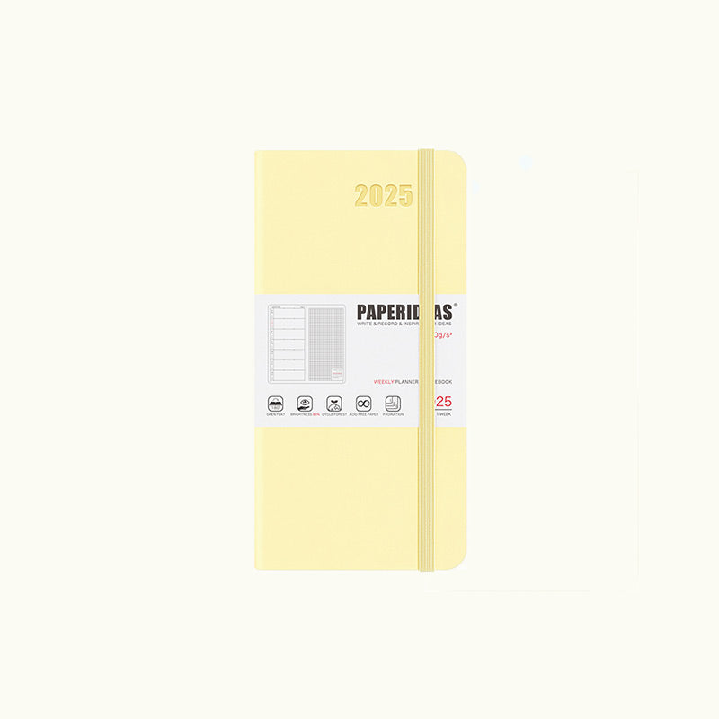 PAPERIDEAS 2025 48K Hardcover / Softcover Weekly Planner Notebook