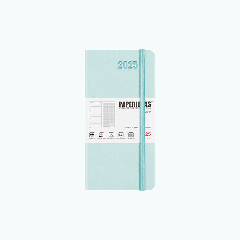 PAPERIDEAS 2025 48K Hardcover / Softcover Weekly Planner Notebook