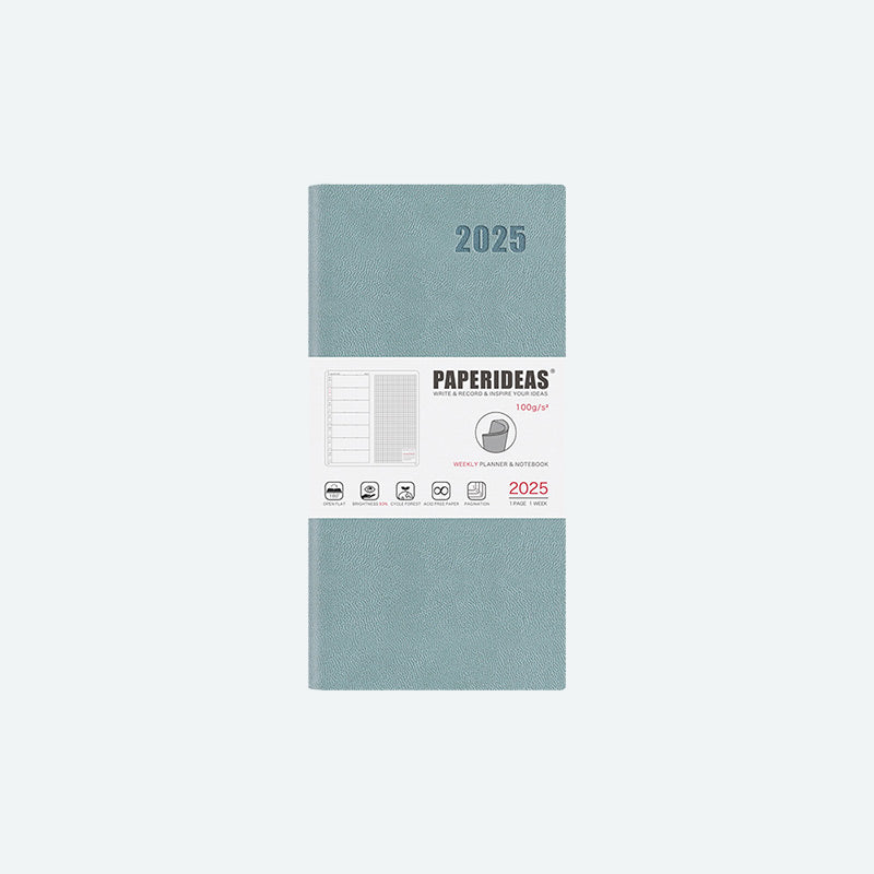 PAPERIDEAS 2025 48K Hardcover / Softcover Weekly Planner Notebook