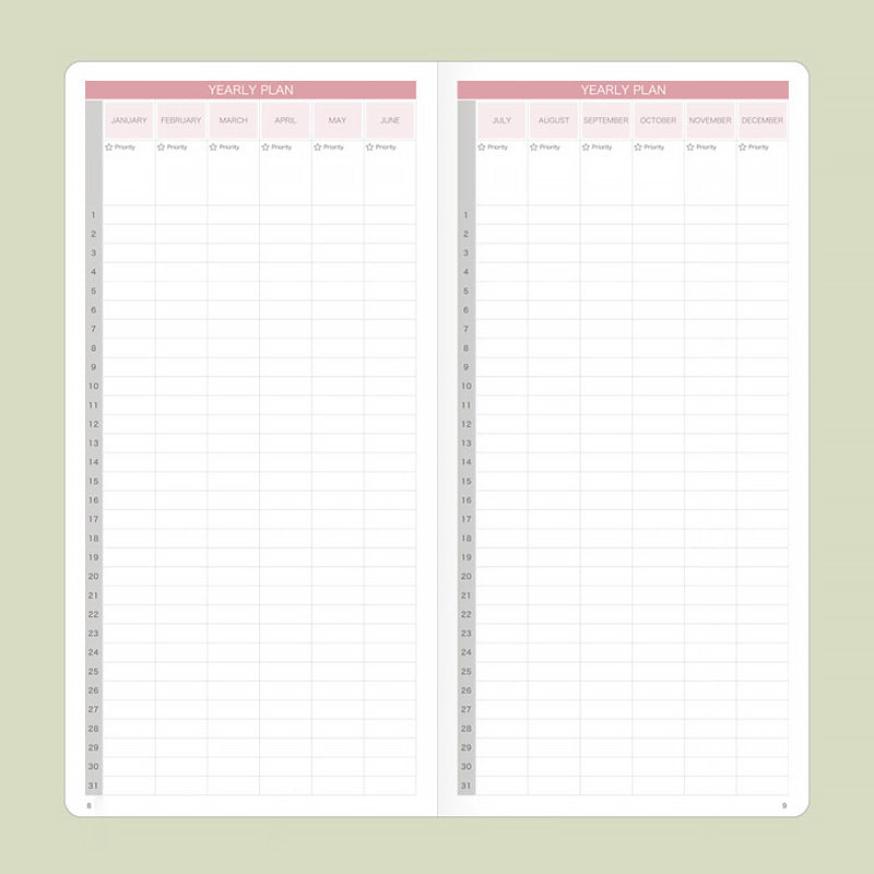 PAPERIDEAS 48K Hardcover / Softcover Weekly Planner Notebook