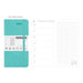 PAPERIDEAS 48K Hardcover / Softcover Weekly Planner Notebook, Blue Green / Hardcover