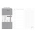 PAPERIDEAS 48K Hardcover / Softcover Weekly Planner Notebook, Gray / Hardcover