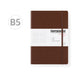 PAPERIDEAS B5 Hard Cover Journal Notebook, Brown / Gridded