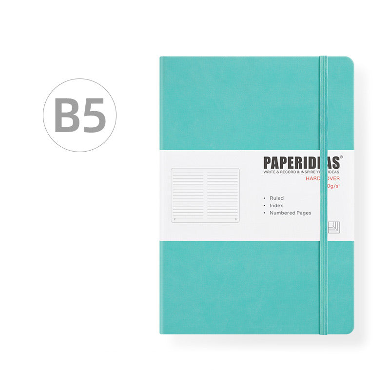 PAPERIDEAS B5 Hard Cover Journal Notebook, Mint Green / Gridded