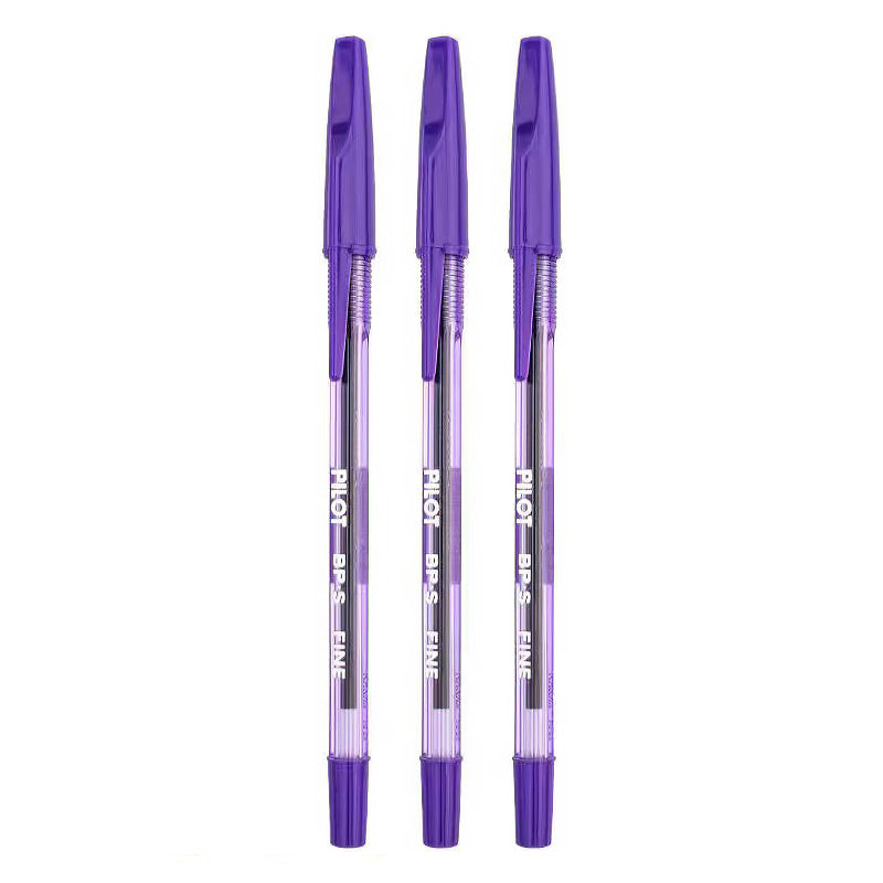 PILOT BP-S FINE The Better Ball Point Pen 0.7mm 3Pcs Pack, Purple