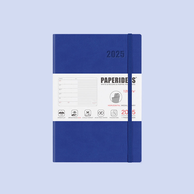 PAPERIDEAS 2025 A5 Hardcover / Softcover Daily Planner Notebook