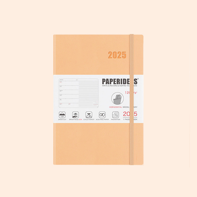 PAPERIDEAS 2025 A5 Hardcover / Softcover Daily Planner Notebook