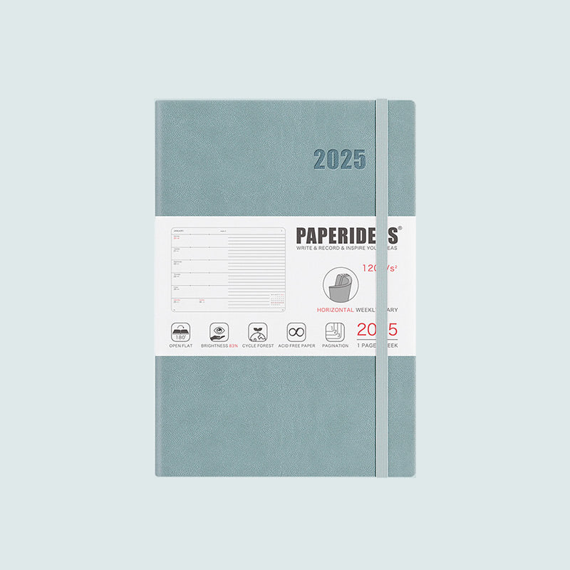 PAPERIDEAS 2025 A5 Hardcover / Softcover Daily Planner Notebook