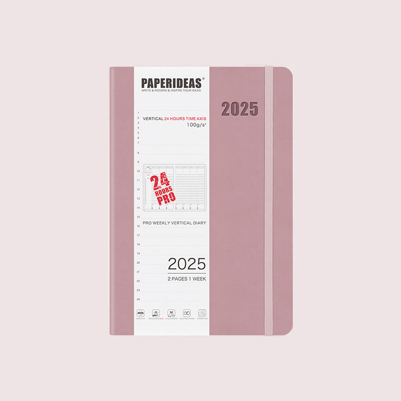 PAPERIDEAS 2025 A5 Hardcover / Softcover Daily Planner Notebook