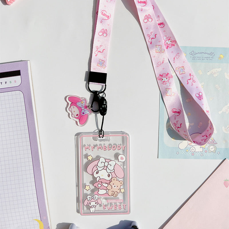 Sanrio Characters Vertical Card Holder with Lanyard