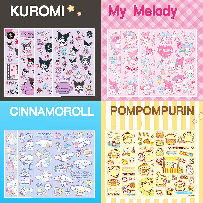Sanrio Characters Deco Sticker Sheet Cinnamoroll