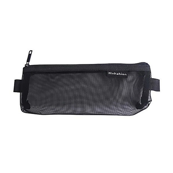 Transparent Mesh Zipper Pencil Case