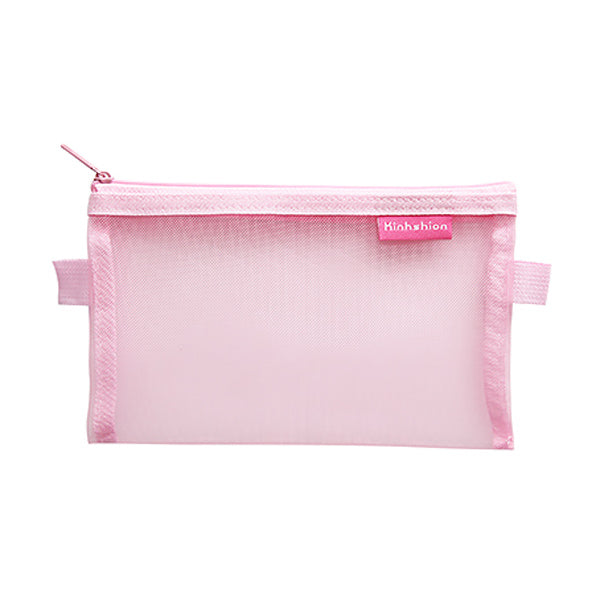 Transparent Mesh Zipper Pencil Case