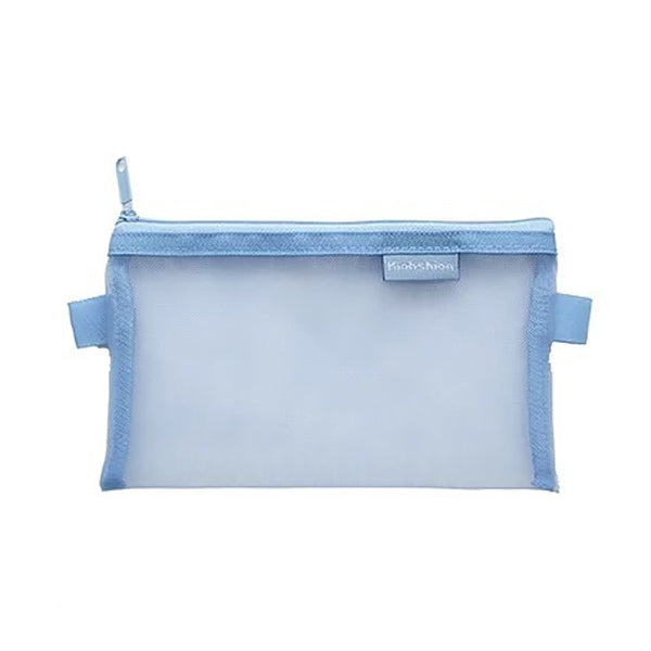 Transparent Mesh Zipper Pencil Case