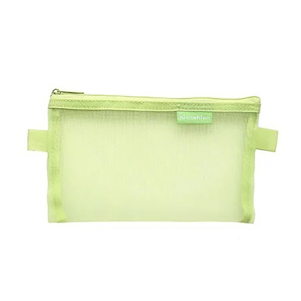 Transparent Mesh Zipper Pencil Case