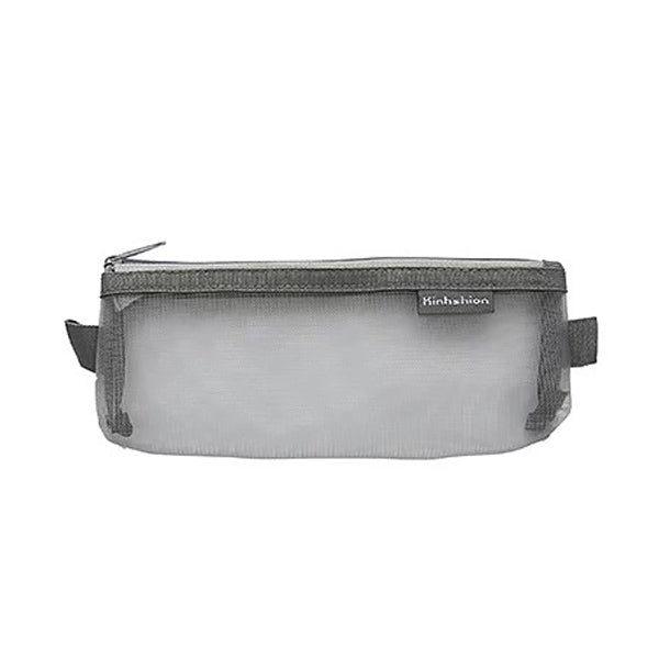 Transparent Mesh Zipper Pencil Case