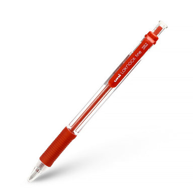 Uni Laknock fine Retractable Ballpoint Pen 0.7mm 3 Colors, Red