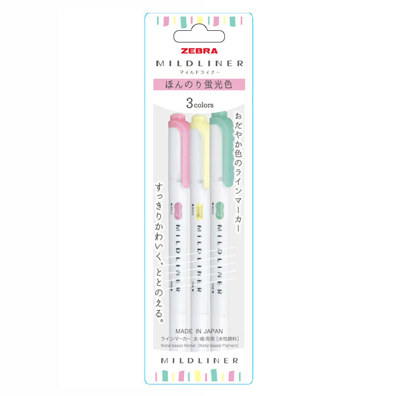 Zebra Mildliner Double Ended Highlighters Fine Bold 3 / 4 / 5 / 25 Colors Set