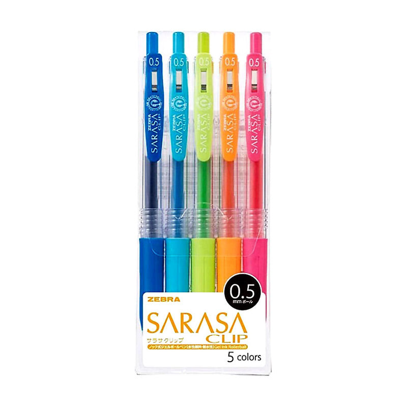 Zebra Sarasa Clip Retractable Gel Ink Pen 0.5mm 5 / 10 Colors Set