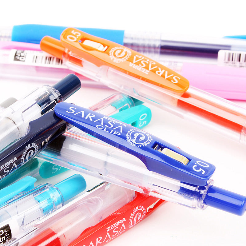 Zebra Sarasa Clip Retractable Gel Ink Pen 0.5mm 5 / 10 Colors Set