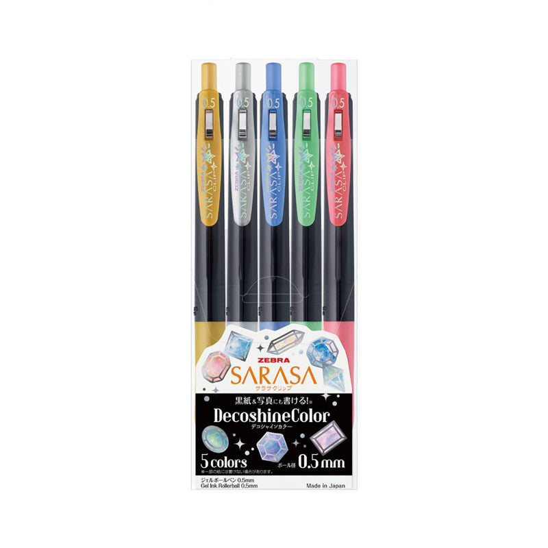 Zebra Sarasa Decoshine Color Gel Pen 0.5mm 10 Colors / Set