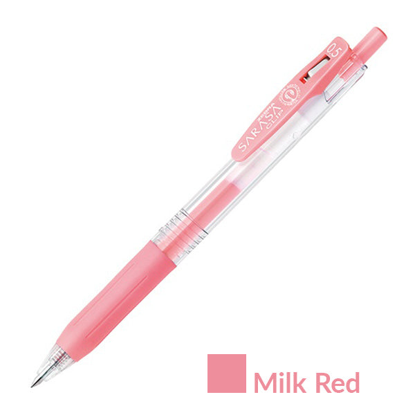 Zebra Sarasa Milk Color Clip Retractable Gel Pen 0.5mm 8 Colors