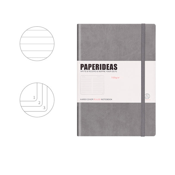 PAPERIDEAS 2024 A5 Hardcover / Softcover Daily Planner Notebook