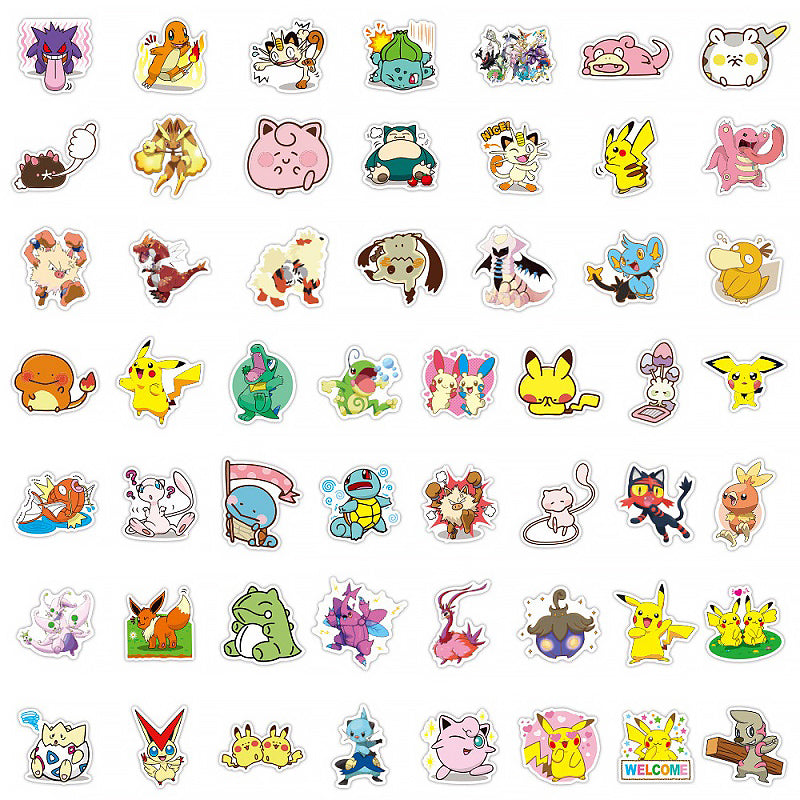 Anime Pokémon Cartoon Sticker 200 Pcs MEGA Set