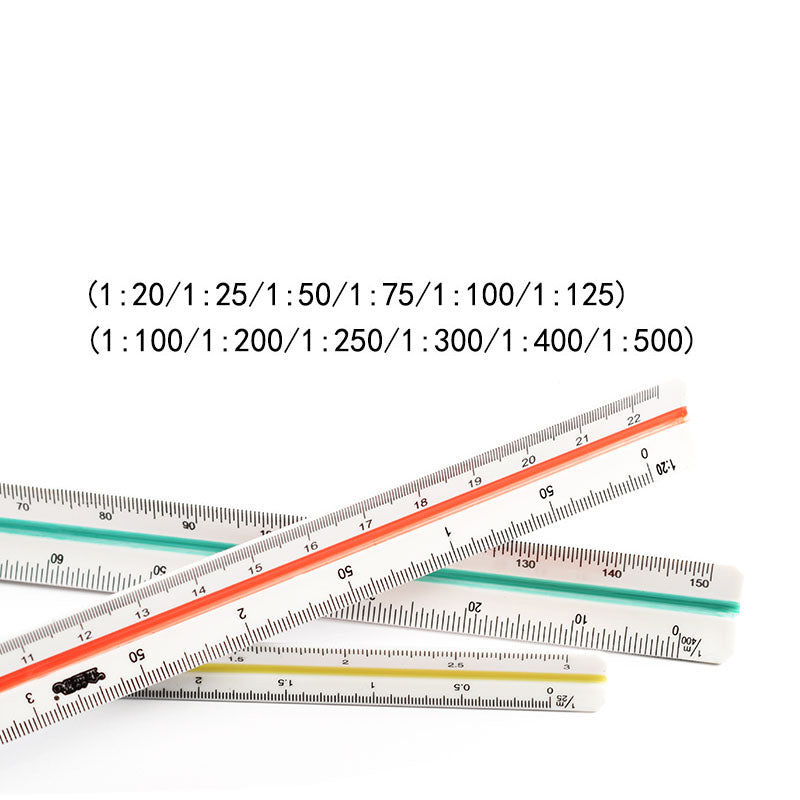 Aluminum Triangular Metric Architect Scale Ruler 1:100/ 1:200/1