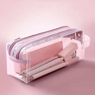 Princess Character Single Zipper Light Pink Pencil Case