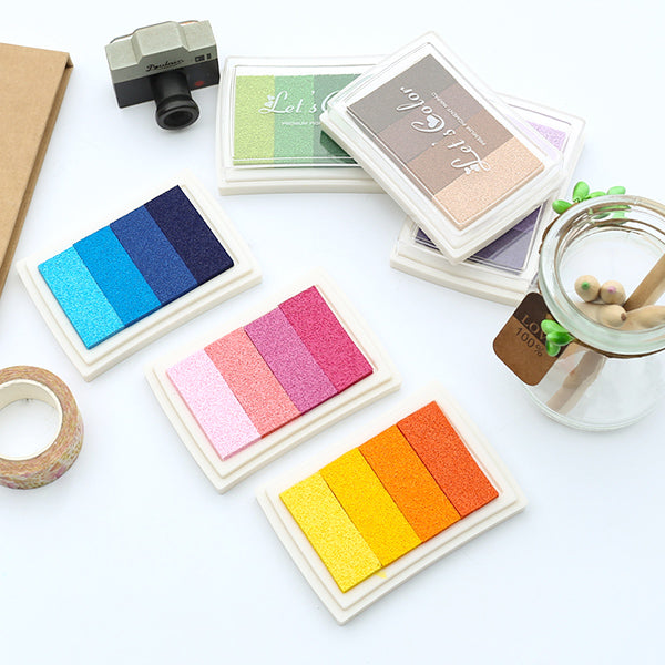 6 Pcs * 5 Color Gradient Ink Stamp Pad Set for DIY Rubber Stamps - Grabie®