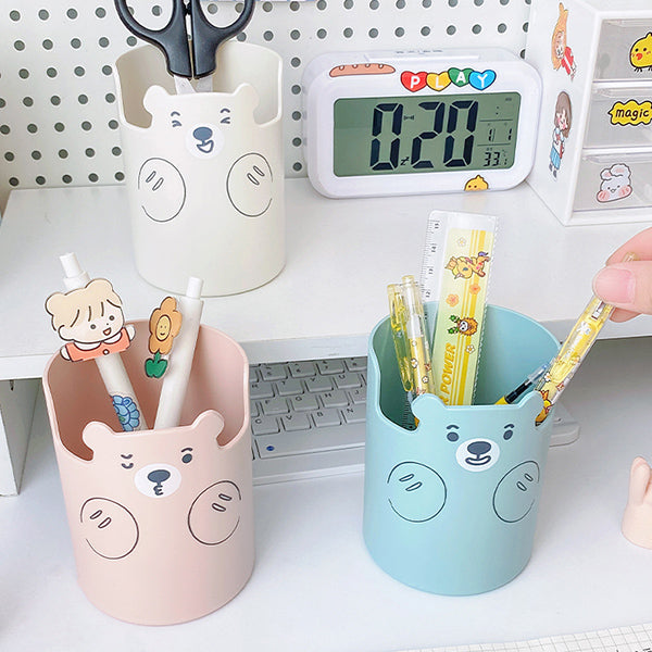 Kawaii Cartoon Bear Pencil Pot — A Lot Mall